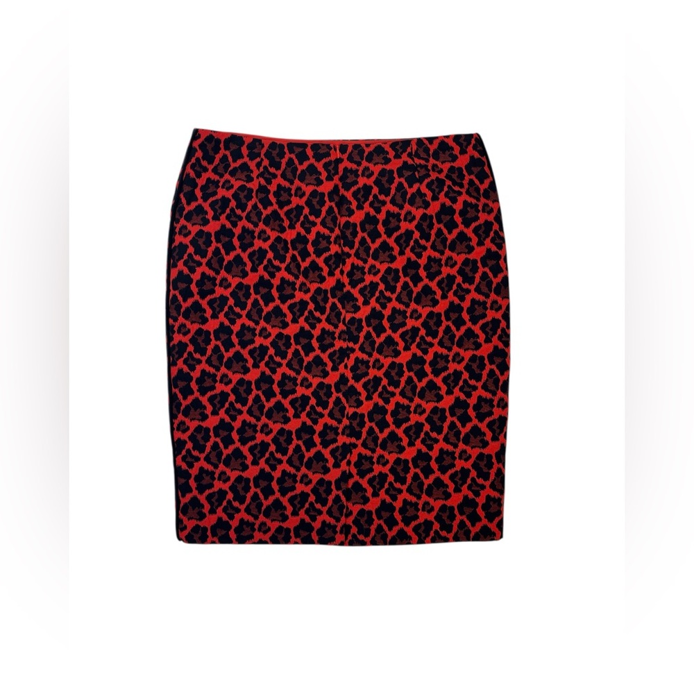 The Limited Women’s 10 Red Leopard Print Pencil Skirt Lined Career Party